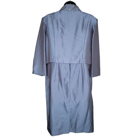 David's Bridal Nwt three-quarter sleeve shantung short jacket dress motb 18 - Picture 3 of 15